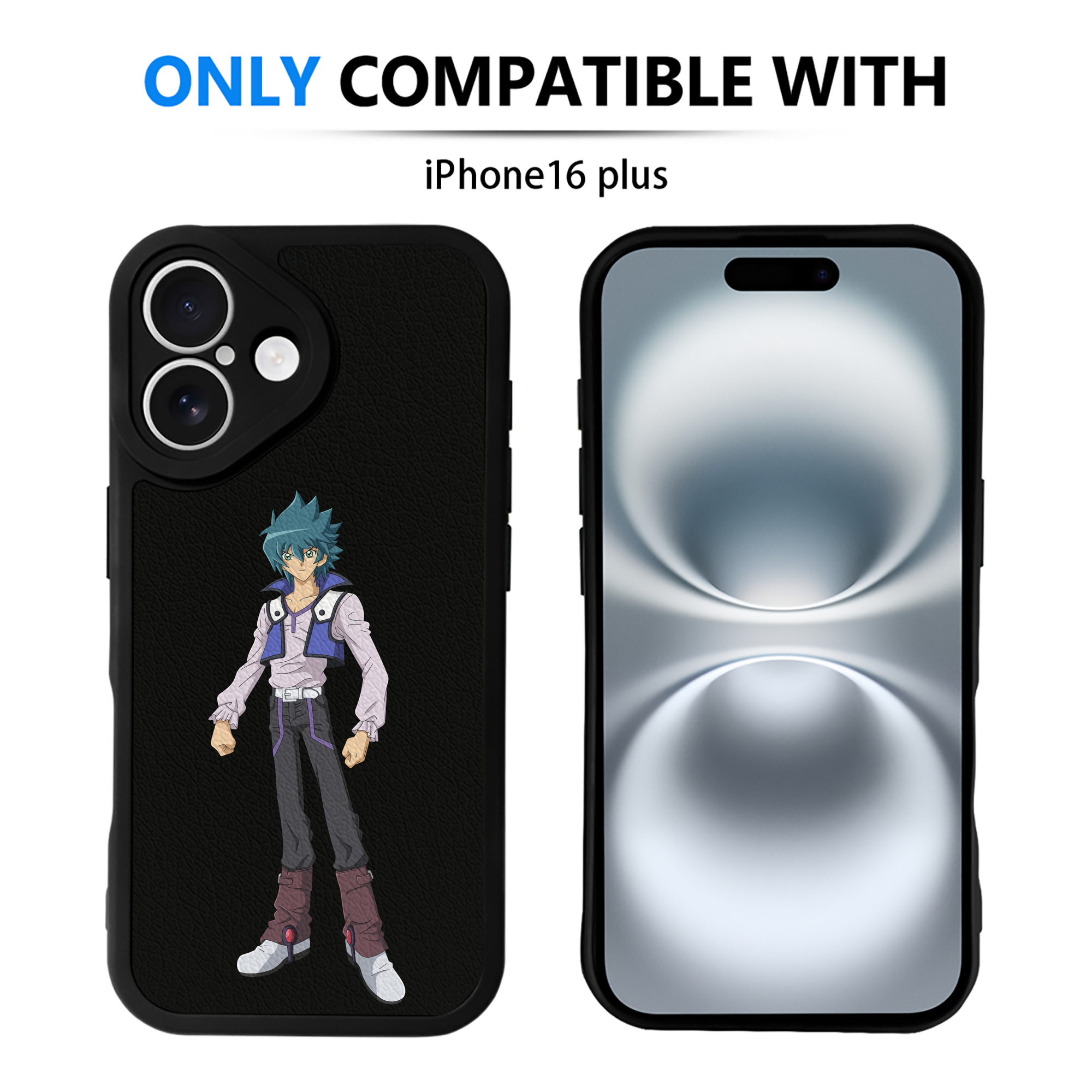（画像用） 遊☆戯☆王 Yu-Gi-Oh! 【iPhone 16シリーズ対応】シリコンスマホケース（レザー調） 材質：シリコン